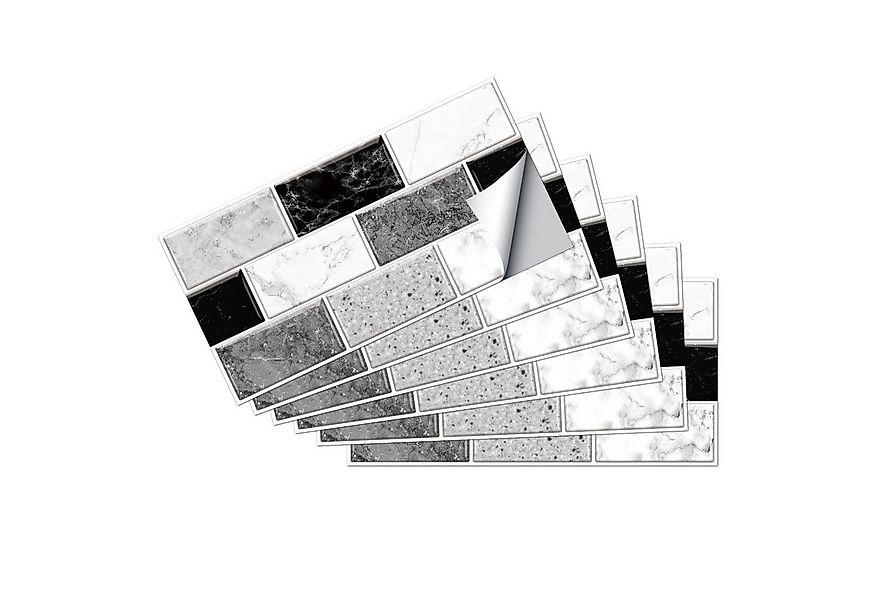 Coonoor Küchenrückwand Küchen Fliesenaufkleber, 12 Stück Mosaik Fliesenaufk günstig online kaufen