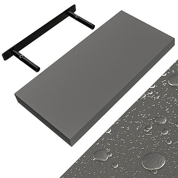 Wandregal Schweberegal 50cm Grau + Halterung günstig online kaufen