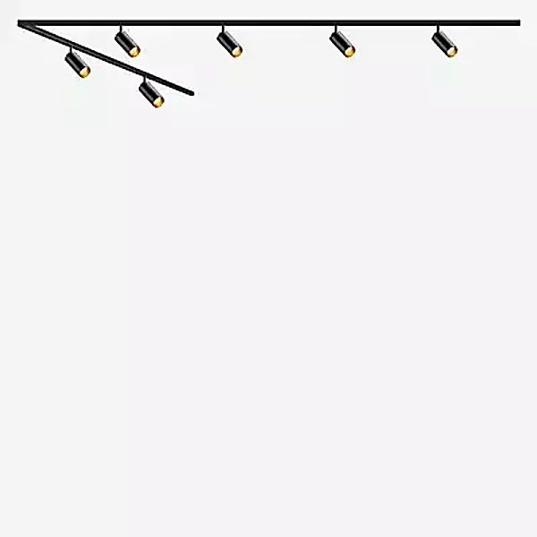 Bruck Fino Spot LED All-in Set - 6-flammig, Schiene schwarz - Kopf gold/sch günstig online kaufen