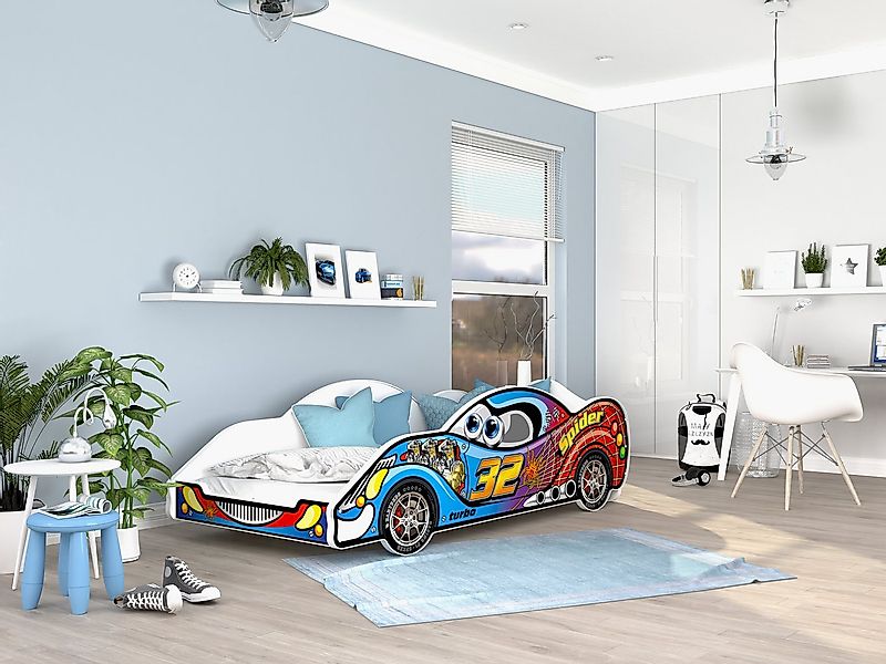 AJKmeble Autobett Kinderbett Jugendbett 90x180cm Gamerbett Optional mit Mat günstig online kaufen