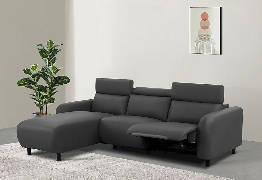 Home affaire Ecksofa "SKAANE Kunstleder, L-Form, 274 cm, manuelle u. elektr günstig online kaufen