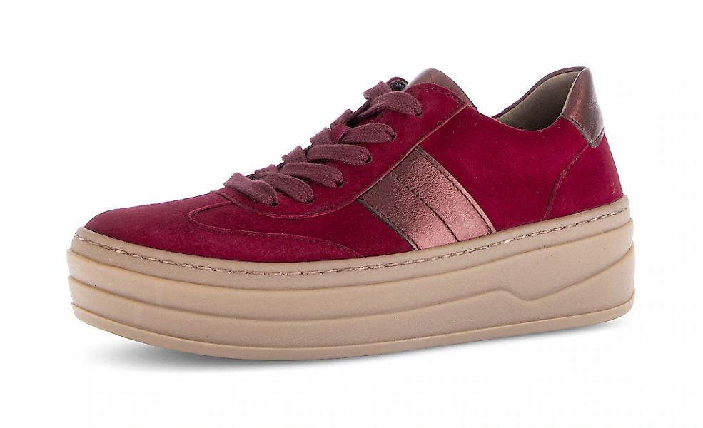 Gabor Plateausneaker, Schnürschuh, Freizeitschuh, Halbschuh mit Besatz in M günstig online kaufen