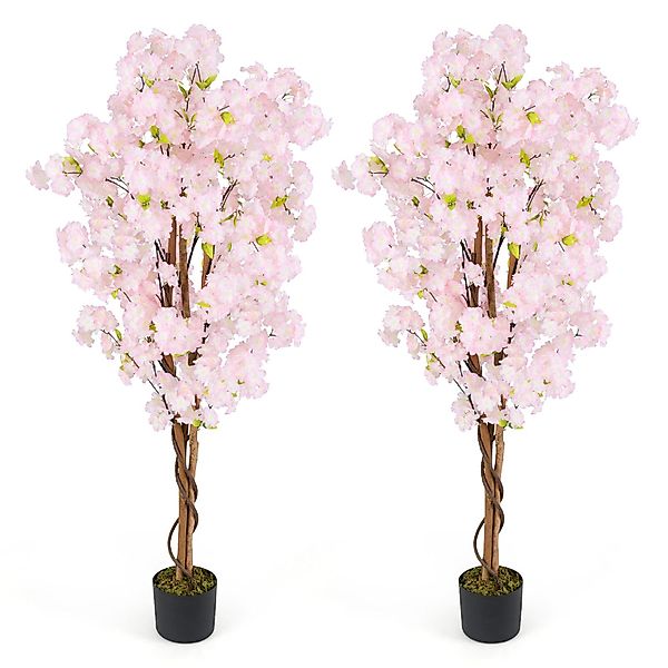 Kunstpflanze Kirschbäume, KOMFOTTEU, Blumenpflanze mit natürlichem günstig online kaufen