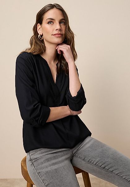 Tamaris Schlupfbluse mit Krempelärmeln und Taschen günstig online kaufen