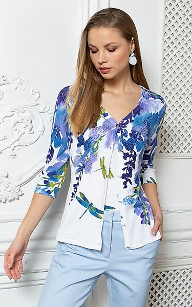 Passioni Cardigan Twinset mit Aquarell-Blumendruck und günstig online kaufen