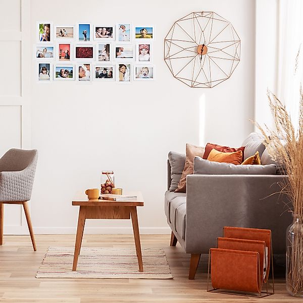 relaxdays Staffelbilderrahmen Bilderrahmen Collagen 18 Bilder, günstig online kaufen