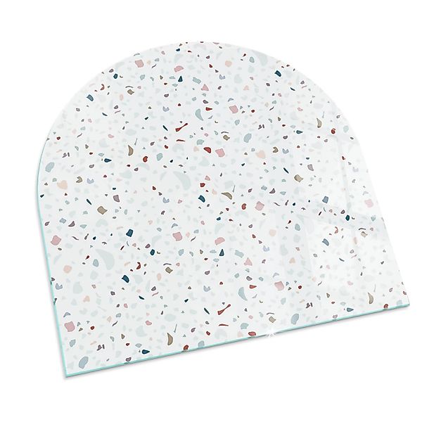 Tulup Glasplatte für Kamin Muster mit Kleinen Formen Glasbodenplatte für Ka günstig online kaufen