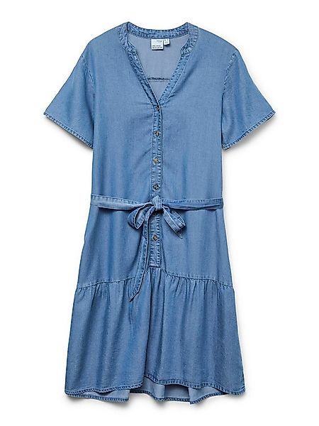 Vero Moda Minikleid VMFLEUR SS SHORT BELT TENCEL DRESS GA Sommerkleid günstig online kaufen