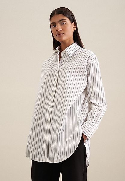 seidensticker Longbluse "Schwarze Rose" Langarm Kragen Streifen günstig online kaufen