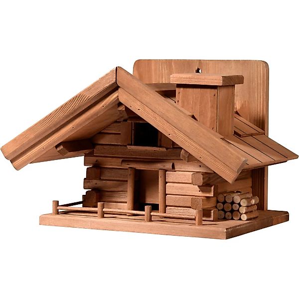 Dobar Vogelhaus St. Moritz im Berghütten-Design 33 x 24,5 x 21 cm Braun FSC günstig online kaufen