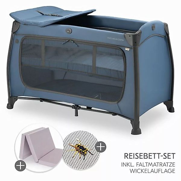 Hauck Baby-Reisebett Play'n Relax Center - Dark Blue, Babyreisebett mit Mat günstig online kaufen