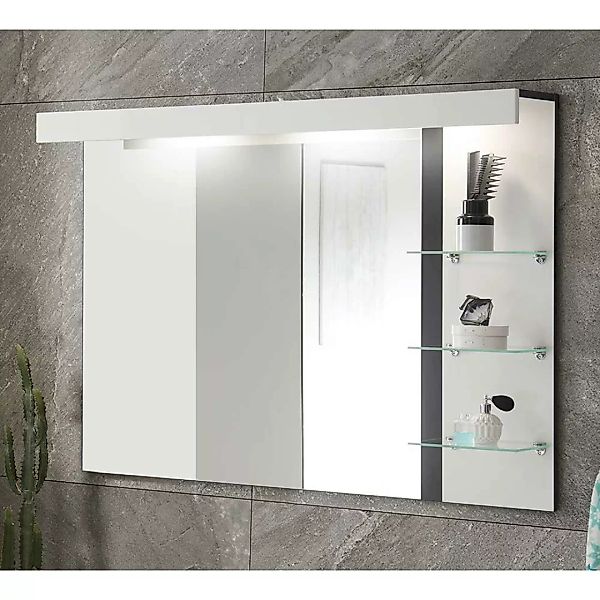 Badezimmerspiegel mit Glasablagen LED Beleuchtung günstig online kaufen