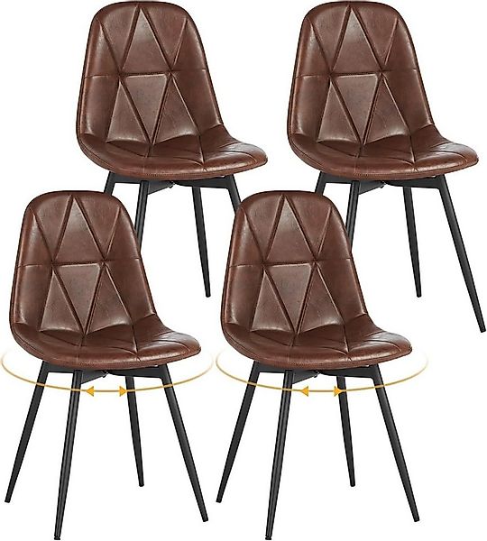 EUGAD Esszimmerstuhl (4 St), 4er Set, Drehstuhl, Ergonomisches Design günstig online kaufen
