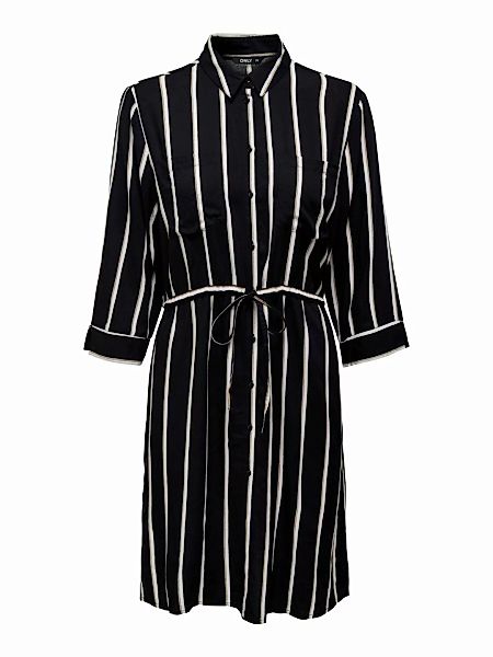 Only Tamari 3/4 Shirt Woven Kurzes Kleid 36 Black / Stripes White / Camel S günstig online kaufen