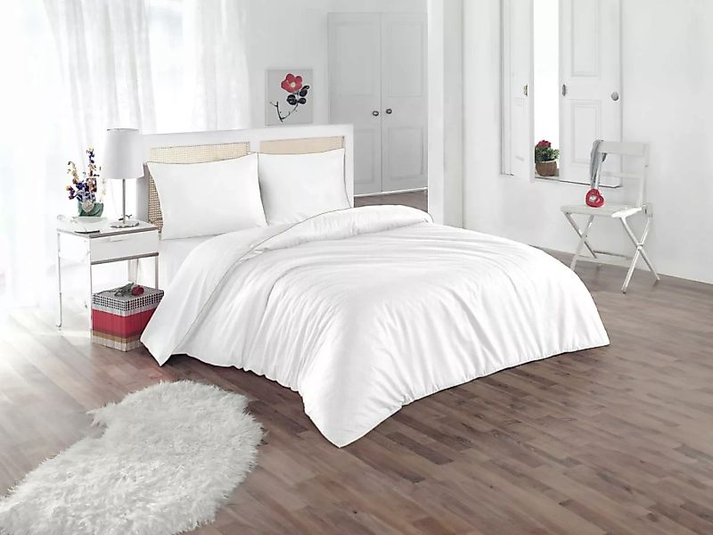 Bettwäsche - Baumwollperkal 80 Fäden/cm² - Bettdeckenbezug 220 x 240 cm + 2 günstig online kaufen