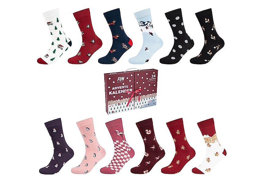 Fun Socks Sneakersocken "motifs" 2 Stk. tlg. mit elastischem Bund günstig online kaufen