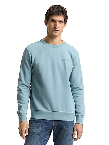 Tom Tailor Herren Rundhals Sweatshirt PRINTED CREW NECK - Regular Fit günstig online kaufen