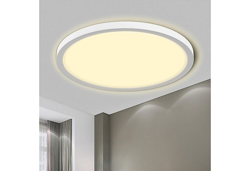 LQWELL LED Deckenleuchte Deckenleuchte, LED Badezimmerlampe Badlampe Flach günstig online kaufen