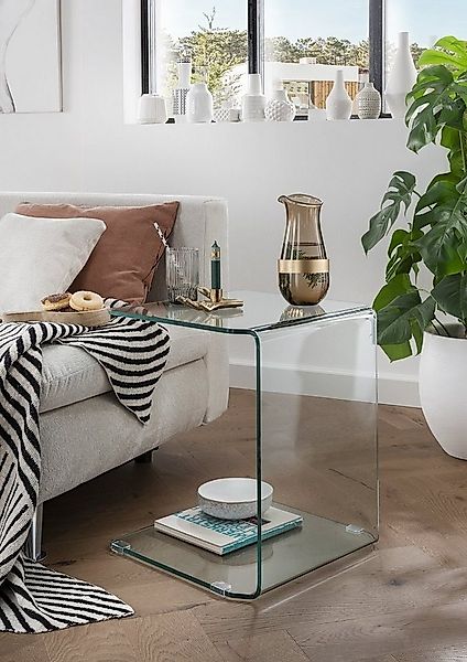 Concept GmbH Beistelltisch in Klarflas, Glas - 45x51x50cm (BxHxT) günstig online kaufen