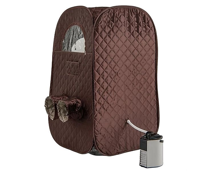 COSTWAY Sauna, BxTxH: 89 x 89 x 149 cm, aufklappbare Dampfsauna mit Sitz günstig online kaufen