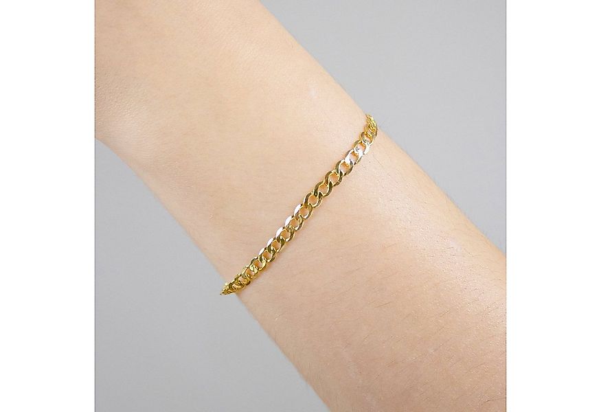 HOPLO Goldarmband Goldkette Panzerkette Länge 21cm - Breite 3,9mm - 585-14 günstig online kaufen