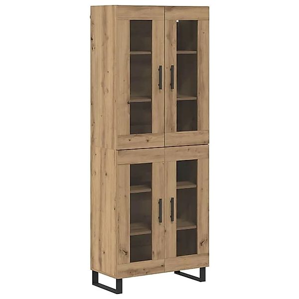 vidaXL Highboard 2-Tlg Artisan-Eiche Engineered Wood und Glas 3403196 günstig online kaufen