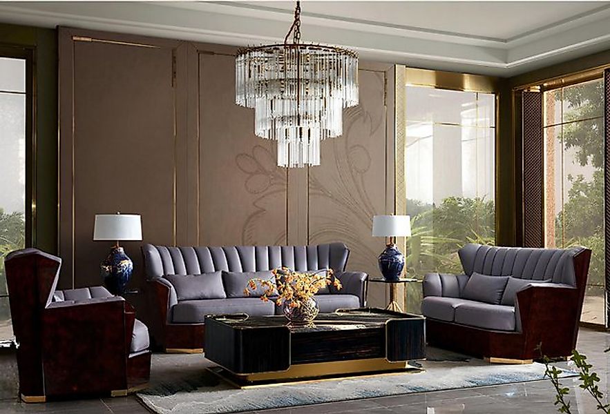 JVmoebel Sofa Komplett Set Sofagarnitur 321 Sitzer Couchtisch Designer Mode günstig online kaufen