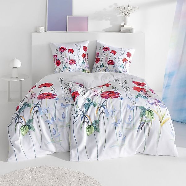 Estella Mako Satin Bettwäsche Christy 4824-460 Bumen Aquarell 135x200 günstig online kaufen