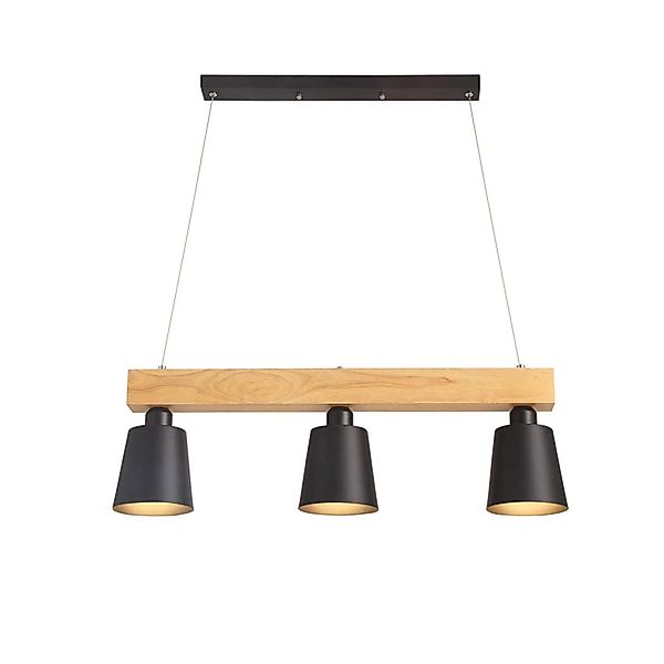 ZMH LED Pendelleuchte Esstisch Holz 3 günstig online kaufen