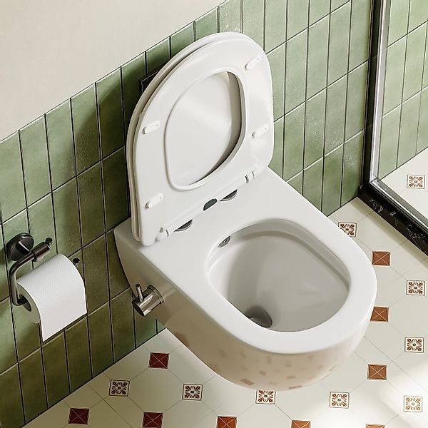 HOROW Dusch-WC Taharet -WC mit Softclose Toilettensitz, spülrandlose Toilet günstig online kaufen