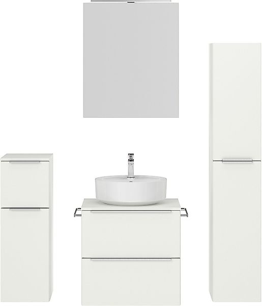 nobilia® Badmöbel-Set »Alvene«, (4 St., vormontiert, mit Soft-Close), inkl. günstig online kaufen