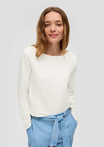 s.Oliver Langarmshirt Longsleeve mit Flammgarnstruktur und günstig online kaufen