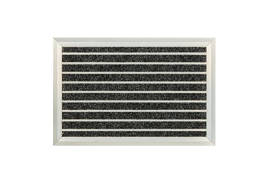 relaxdays Fußmatte Aluminium schwarz, Höhe: 10 mm günstig online kaufen