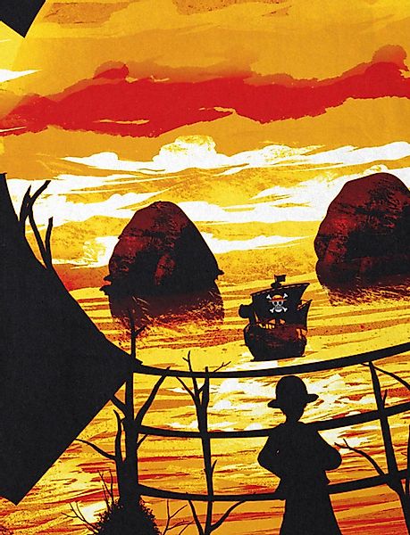 style3 T-Shirt Pirate Sunset one piece günstig online kaufen
