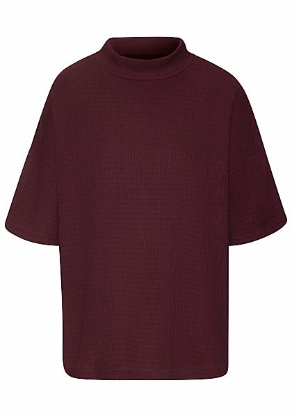 LASCANA Kurzarmshirt "mit Stehkragen", aus bügelfreier Crêpe-Qualität günstig online kaufen