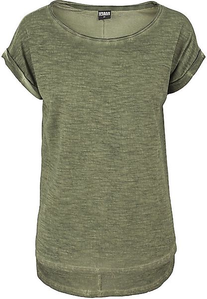 URBAN CLASSICS Kurzarmshirt Urban Classics Damen Ladies Long Back Shaped Sp günstig online kaufen