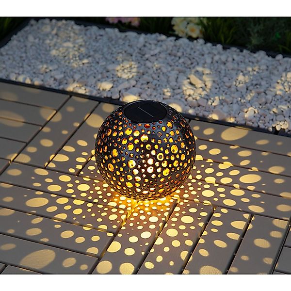 BURI Gartenleuchte Solar Kugelleuchte 20cm Gartenleuchte günstig online kaufen
