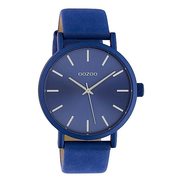 OOZOO Quarzuhr Damenuhr C10452 Blau Lederband günstig online kaufen