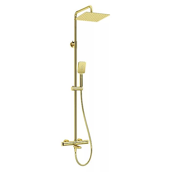 Duschsystem modern, mit Badewannenarmatur in gold DEANTE-30 günstig online kaufen