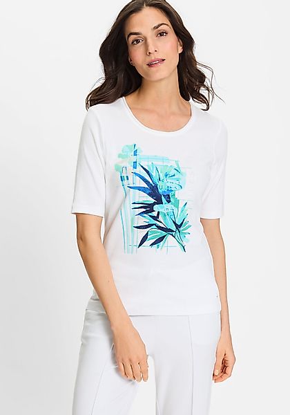 Olsen Print-Shirt (1-tlg) mit glitzernder Ziernaht günstig online kaufen
