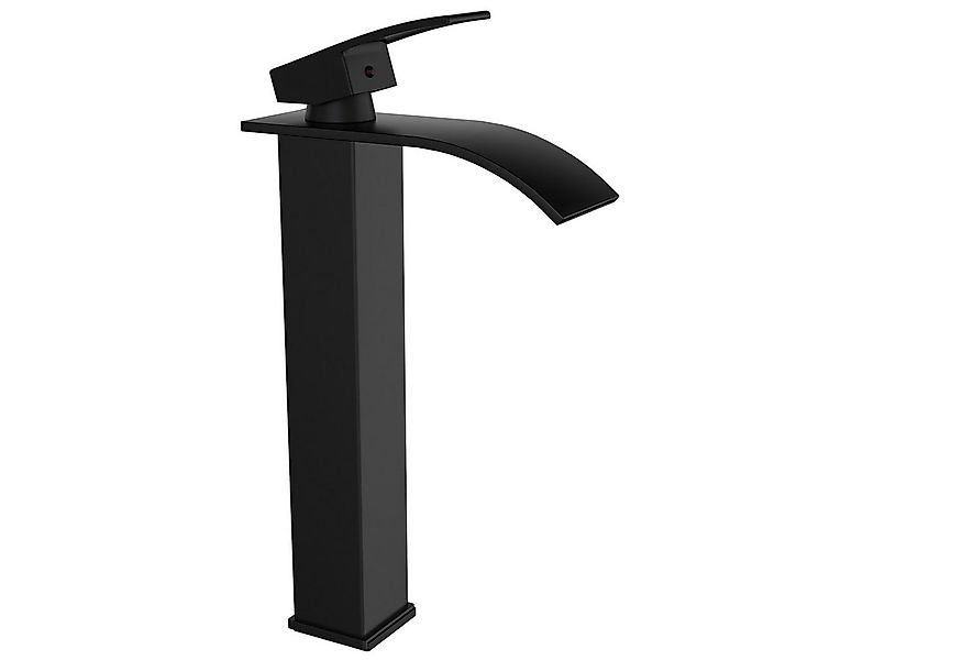 FIVMEN Waschtischarmatur Hoher Wasserfall Wasserhahn Küche Schwarze Küchena günstig online kaufen