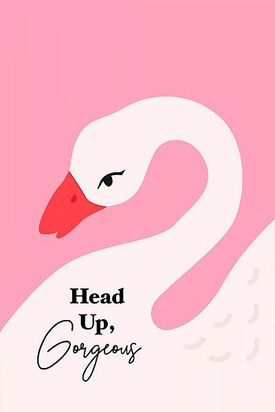 A.S. Création Leinwandbild "Head Up - Wandbild Pink Schwarz Weiß Keilrahmen günstig online kaufen