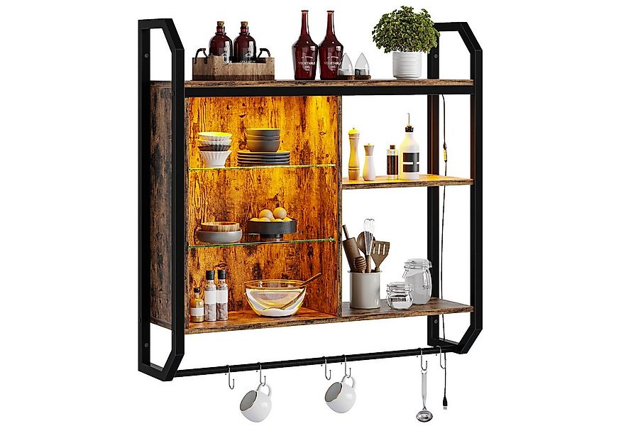 Bestier Wandregal Küchenregal, LED-Gaming-Regale (19.8 x 84 x 88.6 cm) mit günstig online kaufen