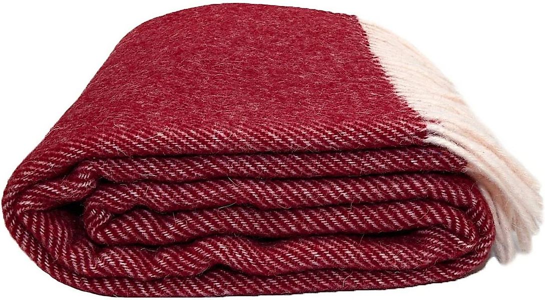 Wolldecke Fair De Luxe Wolldecke 100% Wolle, Plaid/Wohndecke, Rot, Heinrich günstig online kaufen