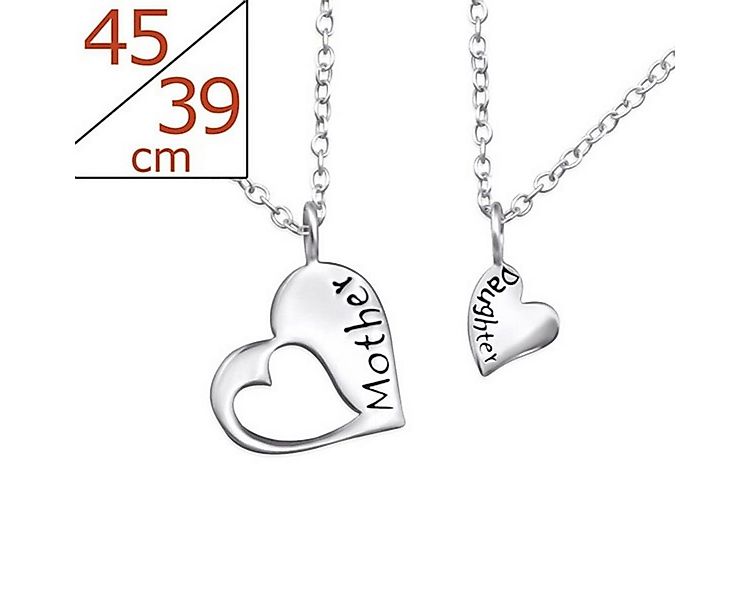 Order & Smile Schmuck Herzkette Mutter & Tochter Herz Ketten: Schmuckset au günstig online kaufen