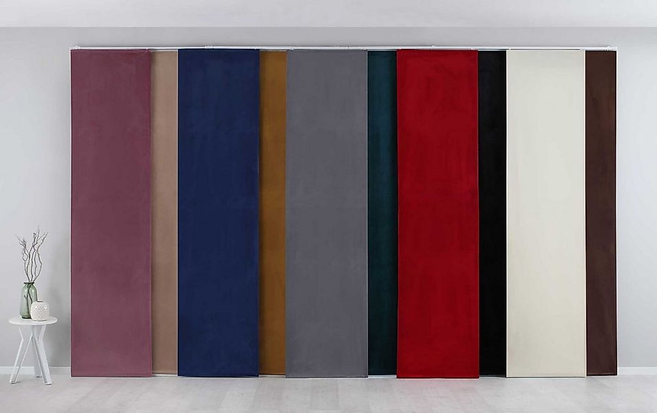 Gardinenbox Schiebegardine (2 St), Klettband, verdunkelnd, Samt, Milano Sam günstig online kaufen