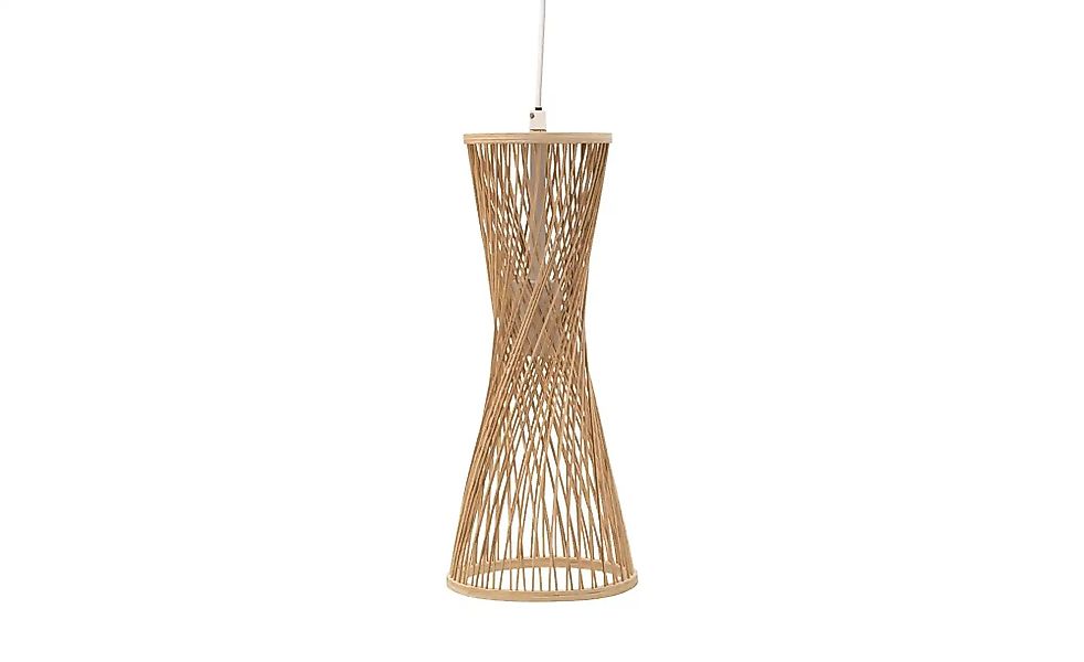 Pendelleuchte  1-flammig  Rattan   ¦ holzfarben ¦ Maße (cm): H: 152,5  Ø: 1 günstig online kaufen