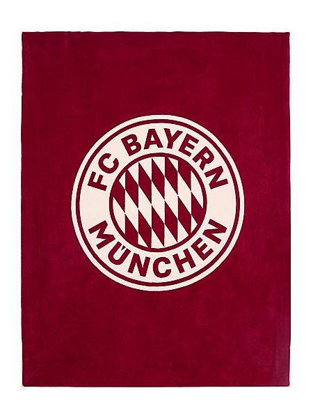 Wohndecke FC Bayern München Kuscheldecke I Sofadecke I Sherpa I Rot, FC Bay günstig online kaufen