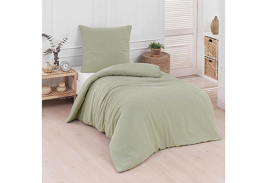 TRAUMSCHLAF Bettwäsche Musselin Uni, Musselin, 2 teilig, luftig, leichte Un günstig online kaufen