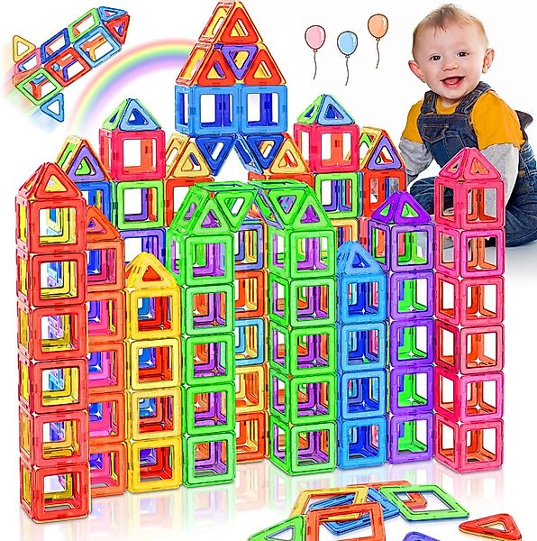 POPOLIC Magnetische Bausteine, Magnetspielzeug Magneten Kinder günstig online kaufen